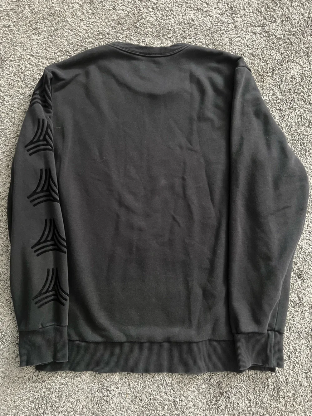 adidas Black Men's Tango Crewneck Sweatshirt with Sleeve Graphic